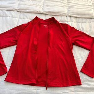 wild fable Red Zip-Front Long Sleeve Top